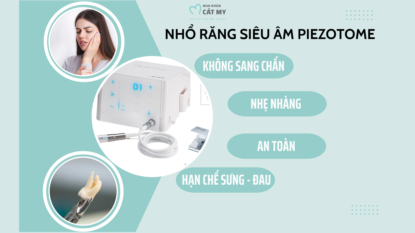 nhổ răng bằng máy siêu âm Piezotom